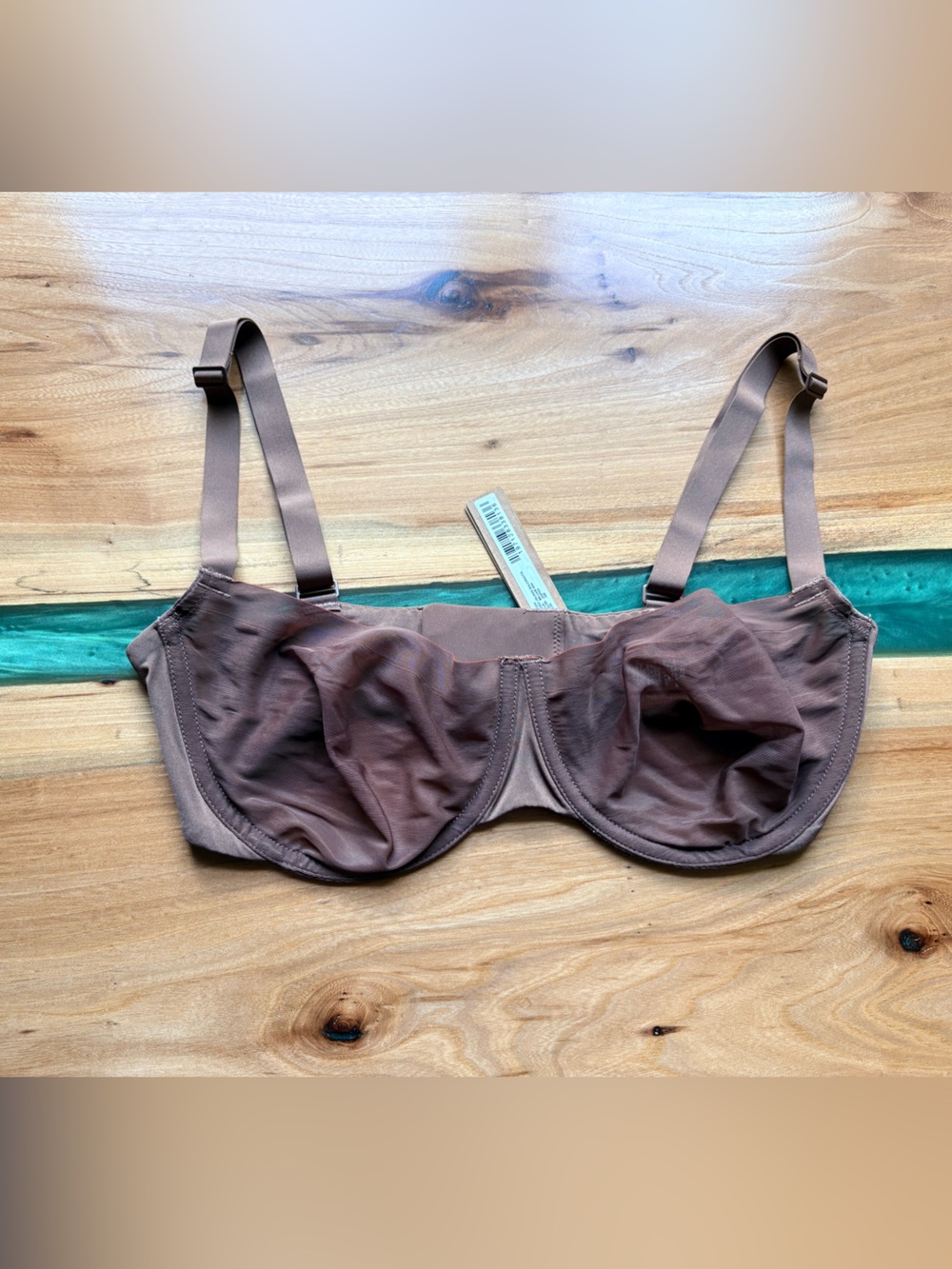 NWT SKIMS No Show Unlined Balconette Bra Jasper 32D